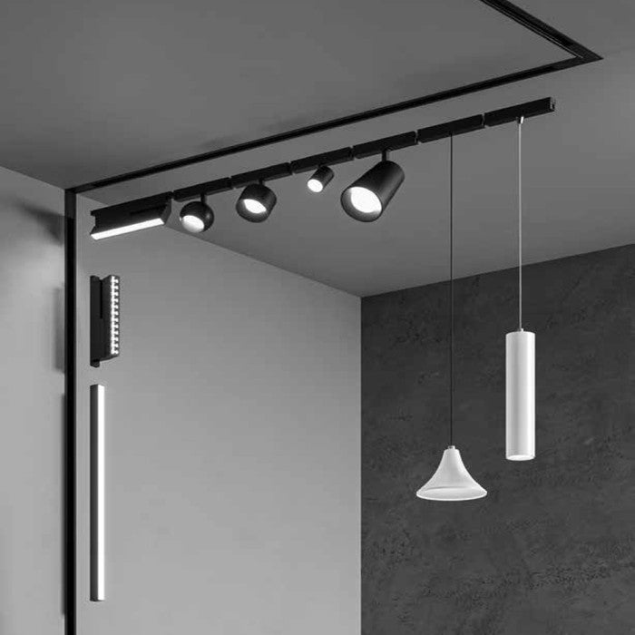 Proiettore a binario magnetico DAVINCI-SHOT-B-10 48V 10W orientabile 330° nero Proiettore a binario magnetico DAVINCI-SHOT-B-10 48V 10W orientabile 330° nero